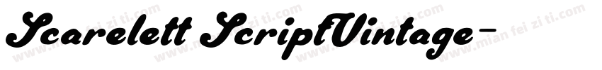 Scarelett ScriptVintage字体转换